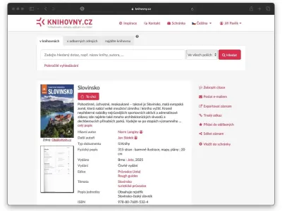 Vybraná kniha pro zadání požadavku EDD