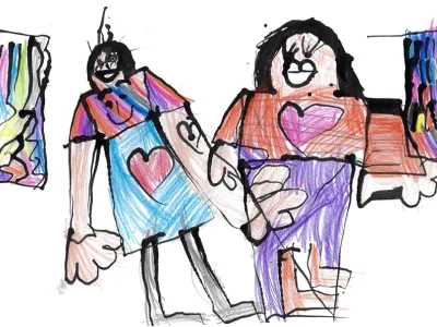 Dětský obrázek knihovnic