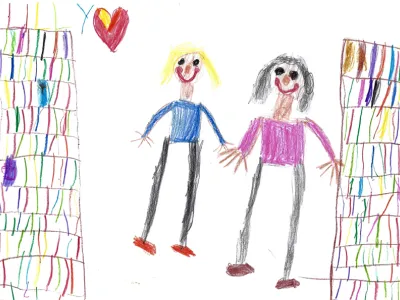 Dětský obrázek knihovnic