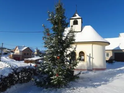 Suchdol - zimní pohled na obec, foto: Marie Slezáková