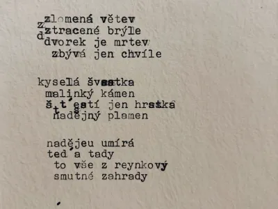 Výsledné básně z haiku