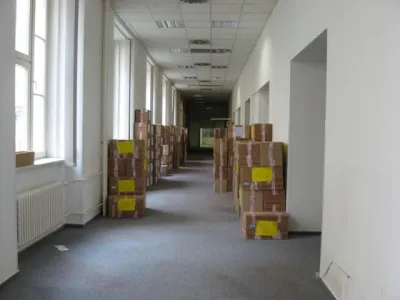 Malá studovna po zahájení rekonstrukce