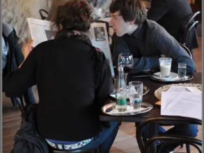 Interiér kavárny Avion