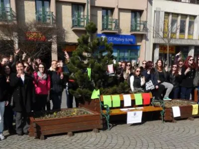 Guerilla poetring 2015, Obchodní akademie a hotelová škola Třebíč