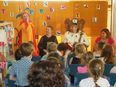 Pasování prvňáčků na čtenáře v písmenkovém království, foto: archiv knihovny 