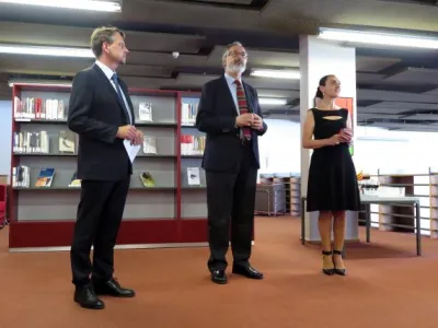 prof. PhDr. Tomáš Kubíček, Ph.D. a Velvyslanec Španělska v České republice Jeho Excelence pan Pedro Calvo-Sotelo