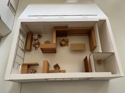 Vyrobené modely dle návrhů interiérů knihoven Vyrobené modely dle návrhů interiérů knihoven