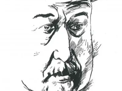 Portrét Jiřího Mahena od Bohdana Laciny Portrét Jiřího Mahena od Bohdana Laciny