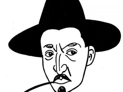 Portrét Jiřího Mahena od Josefa Lady Portrét Jiřího Mahena od Josefa Lady