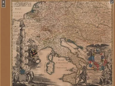 Mapa Tabula Geographica Europae Austriacae Generalis
