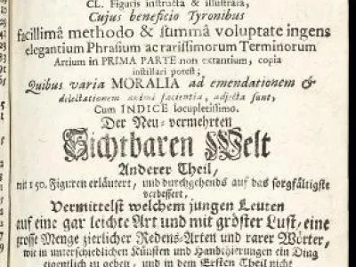 Orbis sensualium pictus. 2. díl. Norimberk 1754, foto: Vilém Kaplan