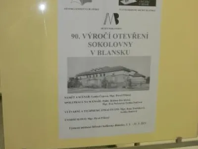 Výstava 90. výročí otevření Sokolovny v Blansku