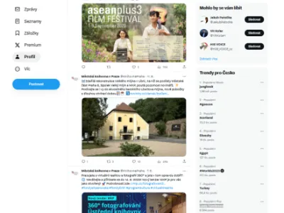 Prezentace Městské knihovny v Praze na síti X