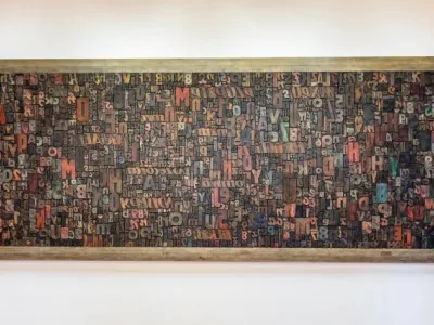 Interiér knihovny - vynález knihtisku