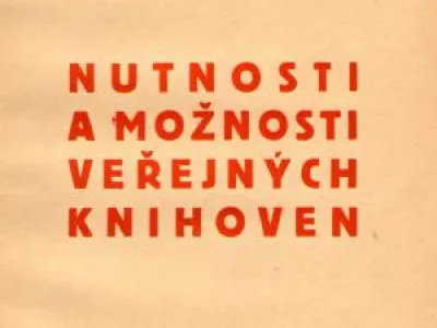 O systému knihoven v Brně pojednal Jiří Mahen v knize z roku 1925, foto: archiv MZK