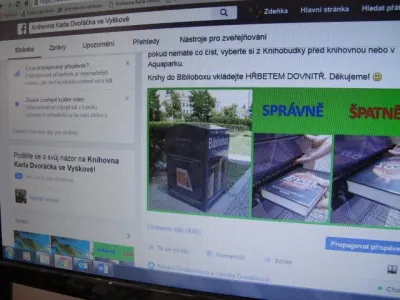 Facebookový profil knihovny Facebookový profil knihovny