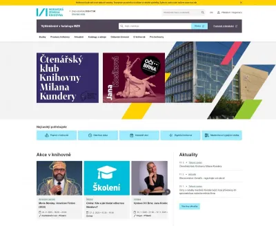 Úvodní stránka nového webu MZK