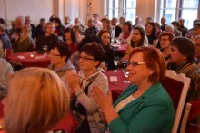 Koordinátorka Měst vzdělávání Iva Tahová na setkání místních organizací ve Žďáru nad Sázavou Foto: Jiří Coubal