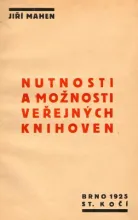 O systému knihoven v Brně pojednal Jiří Mahen v knize z roku 1925, foto: archiv MZK