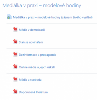 Moodle MSVK v Ostravě - lekce mediální výchovy