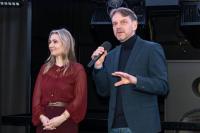 Patronka projektu Lucie Hlavinková s ředitelem MZK Tomášem Kubíčkem, foto: Pavel Němec