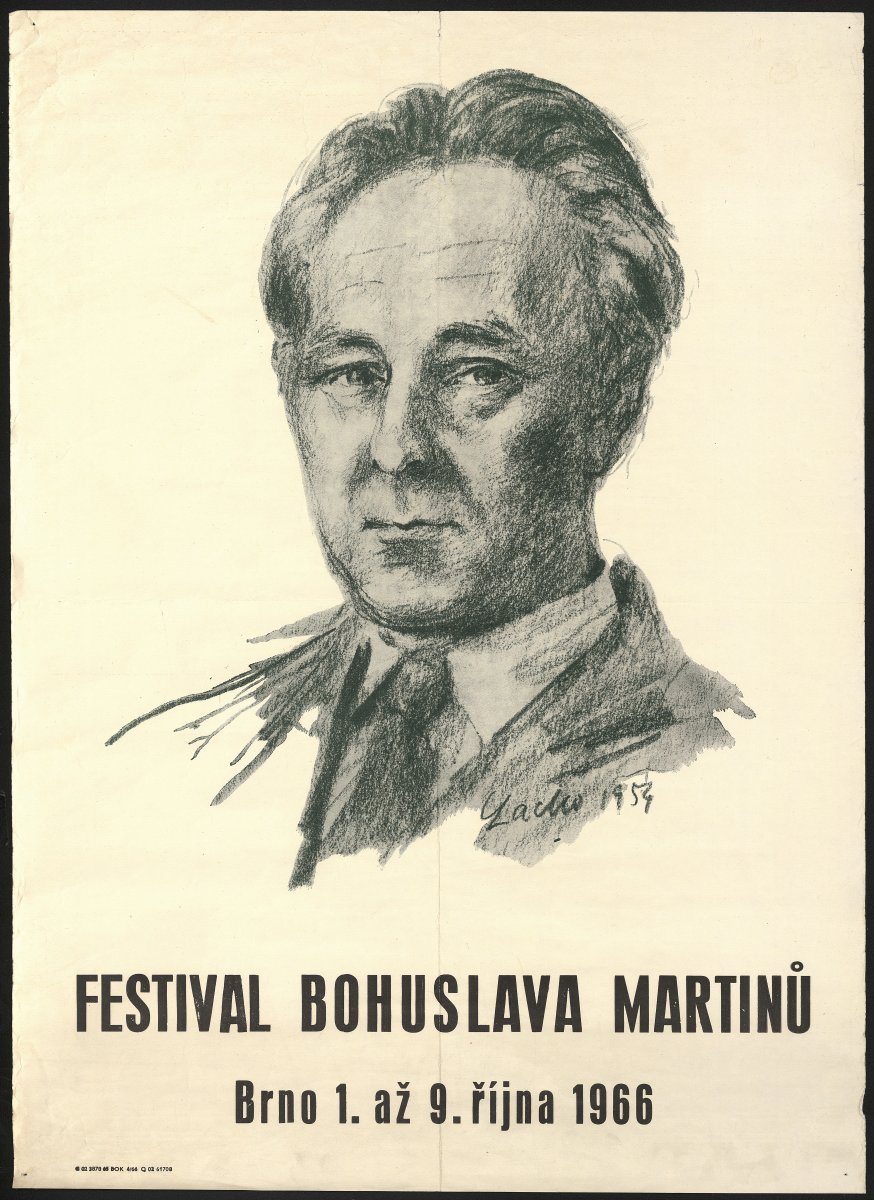Plakát k festivalu Bohuslava Martinů (říjen 1966)