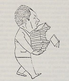 L. Kundera v karikatuře V. Reichmanna